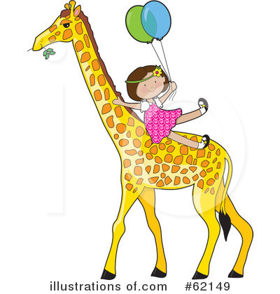 Royalty-Free (RF) Giraffe Clipart Illustration by Maria Bell - Stock Sample #62149