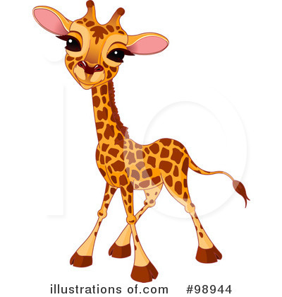Royalty-Free (RF) Giraffe Clipart Illustration by Pushkin - Stock Sample #98944