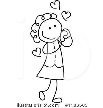 Royalty-Free (RF) Girl Clipart Illustration by C Charley-Franzwa - Stock Sample #1106503