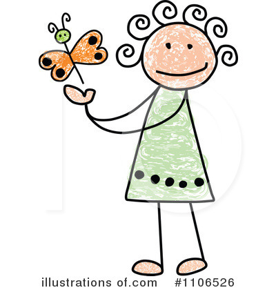 Royalty-Free (RF) Girl Clipart Illustration by C Charley-Franzwa - Stock Sample #1106526