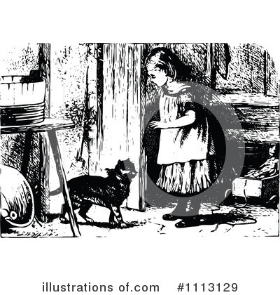 Royalty-Free (RF) Girl Clipart Illustration by Prawny Vintage - Stock Sample #1113129