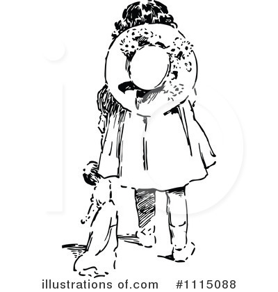 Royalty-Free (RF) Girl Clipart Illustration by Prawny Vintage - Stock Sample #1115088