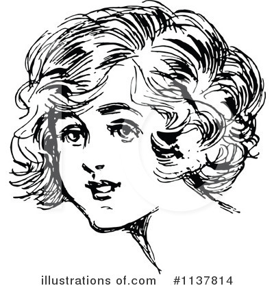 Royalty-Free (RF) Girl Clipart Illustration by Prawny Vintage - Stock Sample #1137814