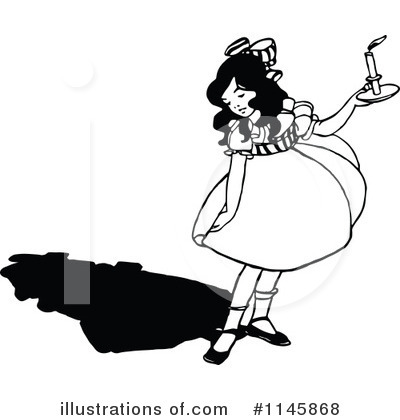 Royalty-Free (RF) Girl Clipart Illustration by Prawny Vintage - Stock Sample #1145868