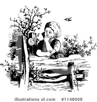 Royalty-Free (RF) Girl Clipart Illustration by Prawny Vintage - Stock Sample #1148008