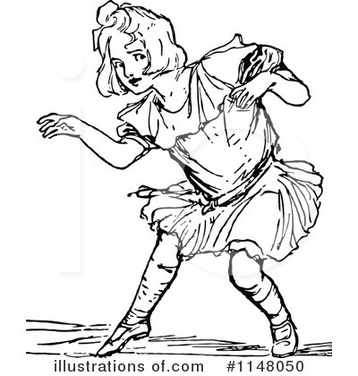 Royalty-Free (RF) Girl Clipart Illustration by Prawny Vintage - Stock Sample #1148050
