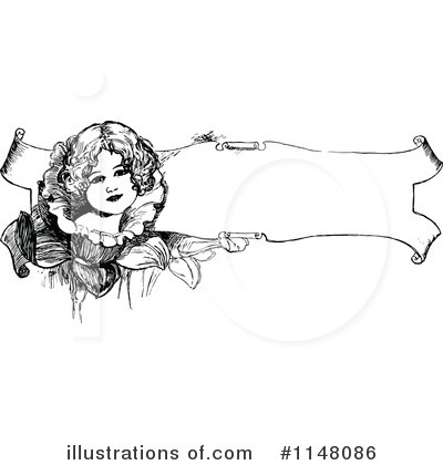 Royalty-Free (RF) Girl Clipart Illustration by Prawny Vintage - Stock Sample #1148086
