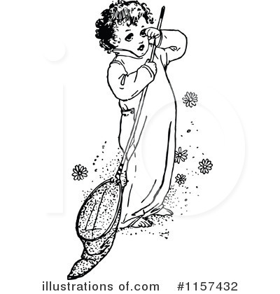 Royalty-Free (RF) Girl Clipart Illustration by Prawny Vintage - Stock Sample #1157432
