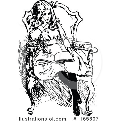 Royalty-Free (RF) Girl Clipart Illustration by Prawny Vintage - Stock Sample #1165807