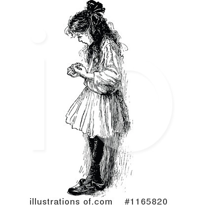 Royalty-Free (RF) Girl Clipart Illustration by Prawny Vintage - Stock Sample #1165820