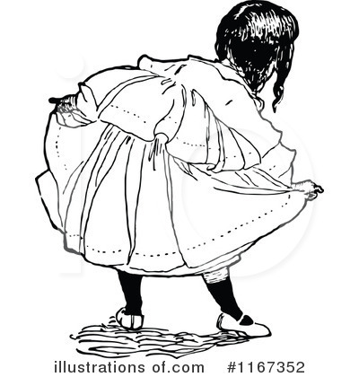 Royalty-Free (RF) Girl Clipart Illustration by Prawny Vintage - Stock Sample #1167352