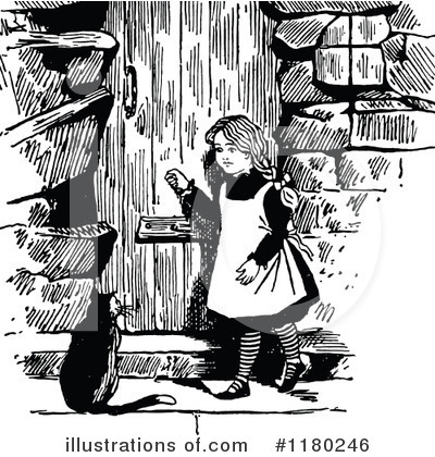 Royalty-Free (RF) Girl Clipart Illustration by Prawny Vintage - Stock Sample #1180246