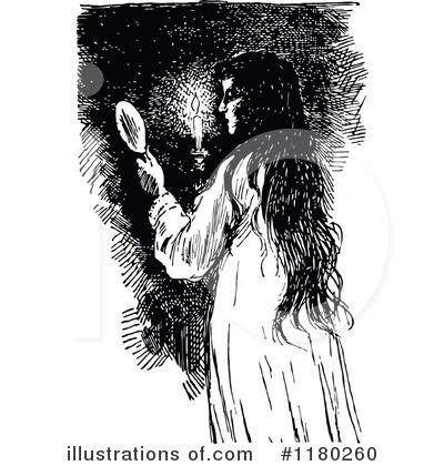 Royalty-Free (RF) Girl Clipart Illustration by Prawny Vintage - Stock Sample #1180260