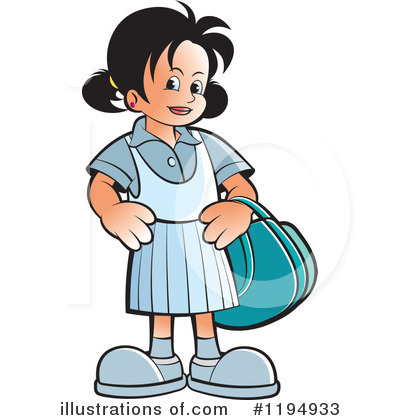 School Girl Clipart #1194933 by Lal Perera
