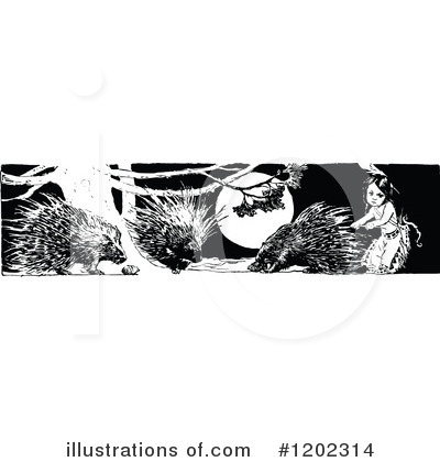 Porcupine Clipart #1202314 by Prawny Vintage