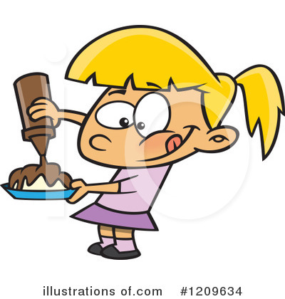 Royalty-Free (RF) Girl Clipart Illustration by toonaday - Stock Sample #1209634