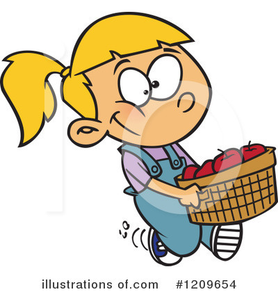 Royalty-Free (RF) Girl Clipart Illustration by toonaday - Stock Sample #1209654