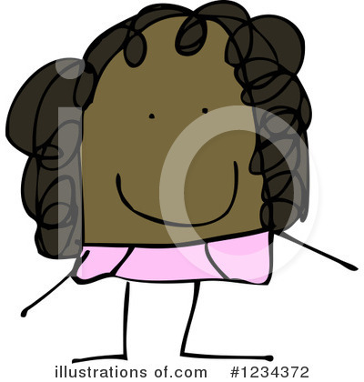 African American Girl Clipart #1234372 by lineartestpilot