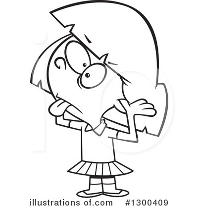 Royalty-Free (RF) Girl Clipart Illustration by toonaday - Stock Sample #1300409