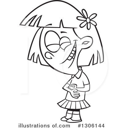 Royalty-Free (RF) Girl Clipart Illustration by toonaday - Stock Sample #1306144