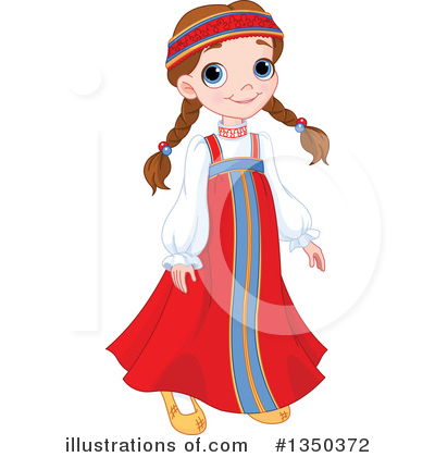 Royalty-Free (RF) Girl Clipart Illustration by Pushkin - Stock Sample #1350372