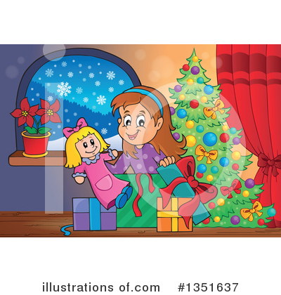 Royalty-Free (RF) Girl Clipart Illustration by visekart - Stock Sample #1351637