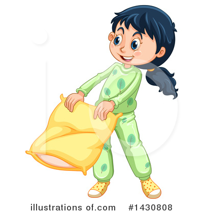Pillow Fight Clipart #1046328 - Illustration by toonaday