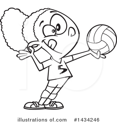 Volleyball Clipart #1434246 by toonaday