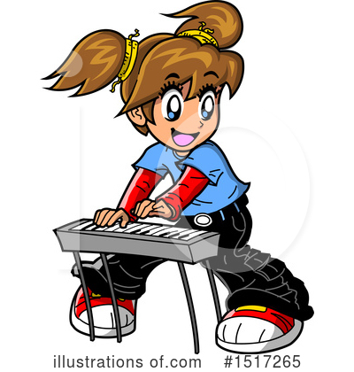 Music Keyboard Clipart #1517265 by Clip Art Mascots