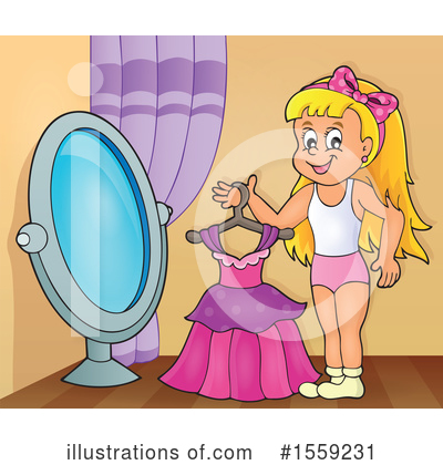 Royalty-Free (RF) Girl Clipart Illustration by visekart - Stock Sample #1559231