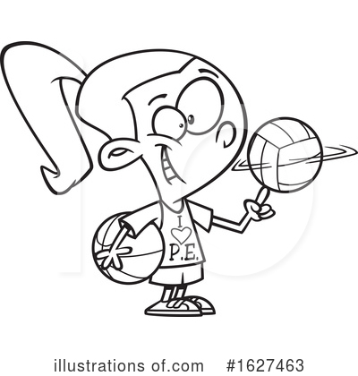 Volleyball Clipart #1627463 by toonaday