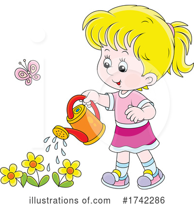 Watering Can Clipart #1742286 by Alex Bannykh