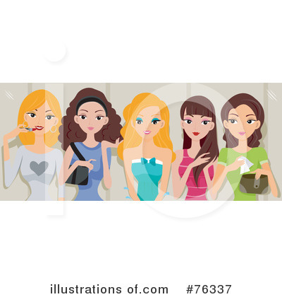 Royalty-Free (RF) Girlfriends Clipart Illustration by BNP Design Studio - Stock Sample #76337