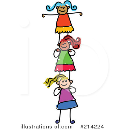 Royalty-Free (RF) Girls Clipart Illustration by Prawny - Stock Sample #214224