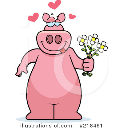 Royalty-Free (RF) Giving Flowers Clipart Illustration by Cory Thoman - Stock Sample #218461