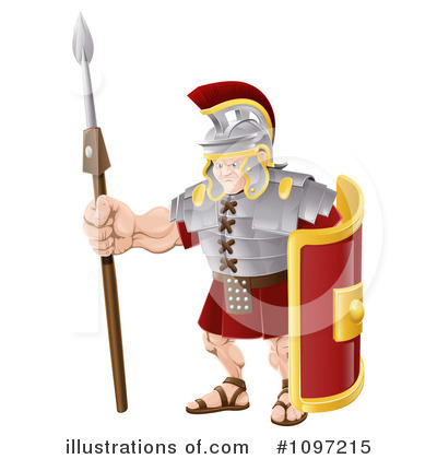 Royalty-Free (RF) Gladiator Clipart Illustration by AtStockIllustration - Stock Sample #1097215