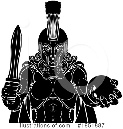 Royalty-Free (RF) Gladiator Clipart Illustration by AtStockIllustration - Stock Sample #1651887