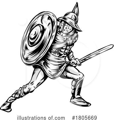 Warrior Clipart #1805669 by Domenico Condello