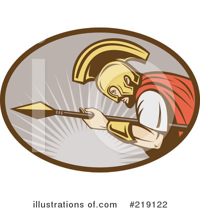Royalty-Free (RF) Gladiator Clipart Illustration by patrimonio - Stock Sample #219122