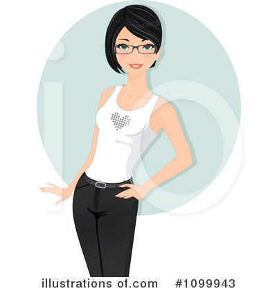 Casual Woman Clipart #1099943 by Melisende Vector
