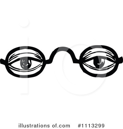 Royalty-Free (RF) Glasses Clipart Illustration by Prawny Vintage - Stock Sample #1113299