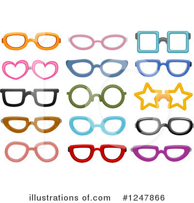Royalty-Free (RF) Glasses Clipart Illustration by BNP Design Studio - Stock Sample #1247866