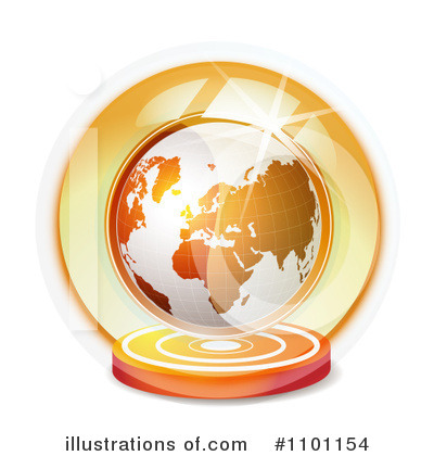 Royalty-Free (RF) Globe Clipart Illustration by merlinul - Stock Sample #1101154