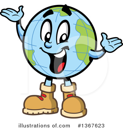 Royalty-Free (RF) Globe Clipart Illustration by Clip Art Mascots - Stock Sample #1367623