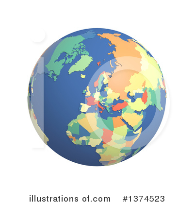 Royalty-Free (RF) Globe Clipart Illustration by Michael Schmeling - Stock Sample #1374523