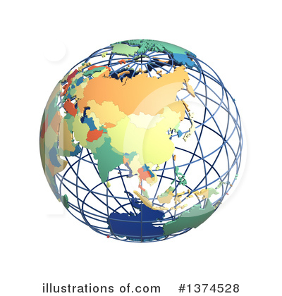 Royalty-Free (RF) Globe Clipart Illustration by Michael Schmeling - Stock Sample #1374528
