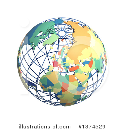 Wire Globe Clipart #1374529 by Michael Schmeling