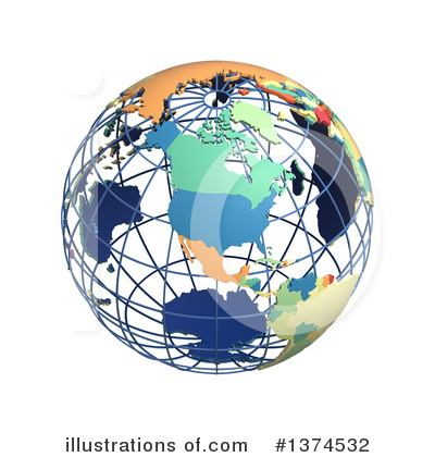 Royalty-Free (RF) Globe Clipart Illustration by Michael Schmeling - Stock Sample #1374532