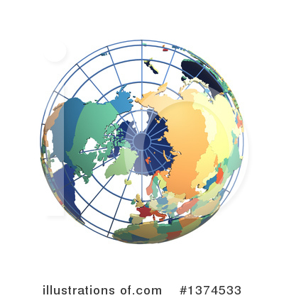 Royalty-Free (RF) Globe Clipart Illustration by Michael Schmeling - Stock Sample #1374533