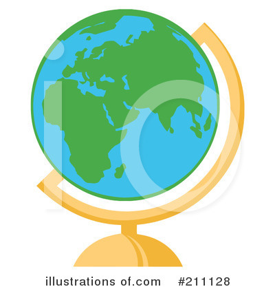 Royalty-Free (RF) Globe Clipart Illustration by Hit Toon - Stock Sample #211128